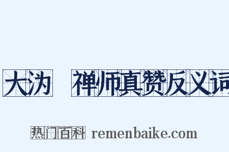大沩喆禅师真赞反义词是什么意思的图片